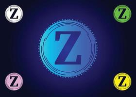 z nuova lettera logo e design dell'icona vettore