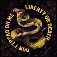 bandiera del liberalismo. serpente. libertà o morte. bandiera di Gadsden. cascata. serpente giallo. vettore di serpente. tatuaggio di arte del serpente