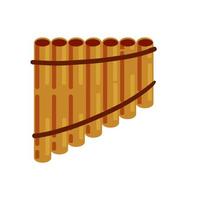 flauto di pan. pipa di bambù. strumento musicale popolare della grecia vettore