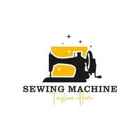 logo dell'illustrazione di ispirazione della macchina da cucire della camicia vettore