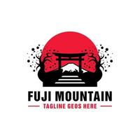 monte fuji illustrazione vettoriale logo design