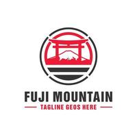 monte fuji illustrazione vettoriale logo design