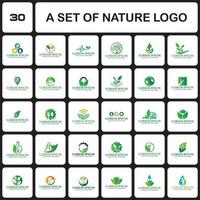 un insieme di logo ambientale, un insieme di logo della natura vettore