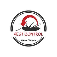 logo di controllo dei parassiti, logo di pesticidi vettore