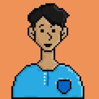 illustrazione del carattere delle persone in stile pixel art vettore