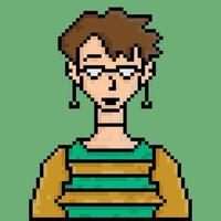 illustrazione del carattere delle persone in stile pixel art vettore