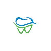 logo per cure odontoiatriche, logo odontoiatrico della clinica vettore