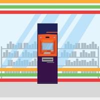 bancomat tailandese viola arancione servizio illustrazione vettoriale eps10
