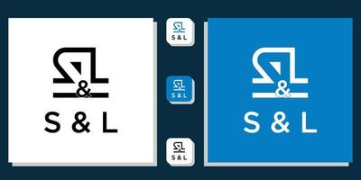 simbolo monogramma forma lettere illustrazione arte semplice linea moderna icona con modello di app vettore