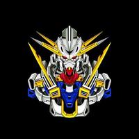 Gundam mascotte robotica logo vettoriale logo vettoriale