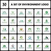 un insieme di logo ambientale, un insieme di logo della natura vettore