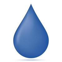 Icona di goccia d'acqua 3d vettore