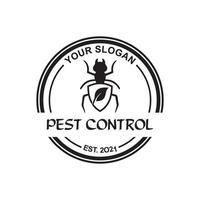 logo di controllo dei parassiti, logo di pesticidi vettore