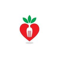 vettore astratto della cena, logo del cibo