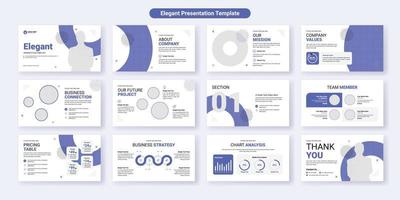 design del modello di diapositive di presentazione aziendale creativa. utilizzare per lo sfondo della presentazione moderna, il design dell'opuscolo, il dispositivo di scorrimento web, la pagina di destinazione, il rapporto annuale, il profilo dell'azienda vettore