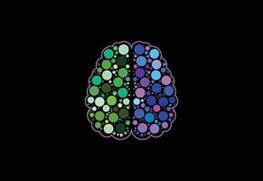 design del logo moderno e semplice per un cervello, simbolo del segno dell'icona del logo del cervello. vettore