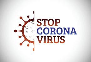 simbolo del segnale di avviso del virus corona. covid-19, illustrazione vettoriale piatta dell'emblema dell'infezione da virus corona.