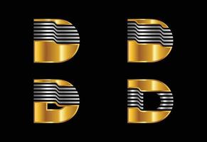 design del logo della lettera d, lettera della striscia d vettore