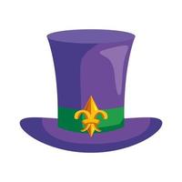 mardi gras tophat vettore