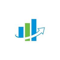 logo finanziario, logo della finanza di crescita vettore