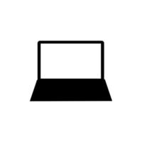 icona del computer portatile su sfondo bianco.icona hardware vettore