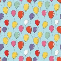 doodle palloncino senza cuciture. sfondo in stile infantile. vettore