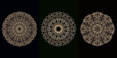 collezione di ornamenti mandala o fiori vettore