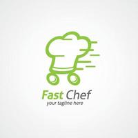 modello di progettazione logo chef. illustrazione vettoriale
