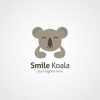 modello di progettazione del logo koala. illustrazione vettoriale. vettore