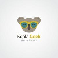 modello di progettazione del logo koala. illustrazione vettoriale
