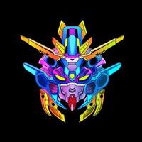 Gundam mascotte robotica logo vettoriale logo vettoriale