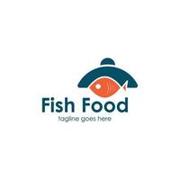 modello di progettazione logo cibo per pesci vettore