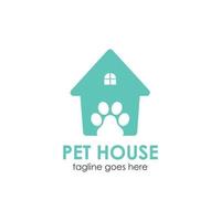 modello di progettazione del logo della casa dell'animale domestico vettore