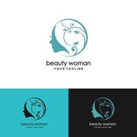 logo della donna di bellezza vettore