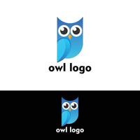 gufo logo icona scudo ala design moderno e creativo vettore