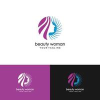 logo della donna di bellezza vettore