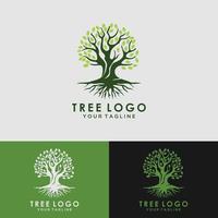 mobileroot dell'illustrazione del logo dell'albero. silhouette vettoriale di un albero, design astratto logo albero vibrante, vettore radice - ispirazione per il design del logo albero della vita isolato su sfondo bianco.