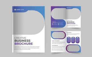 business aziendale 4pg design brochure bifold vettore