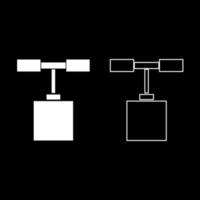 set di icone del detonatore colore bianco illustrazione stile piatto semplice immagine vettore