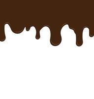 Illustrazione vettoriale di cioccolato fuso su sfondo bianco