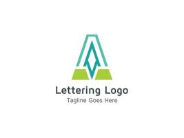 lettera un vettore del modello di concetto di progettazione di logo aziendale di tecnologia moderna