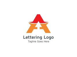 lettera un vettore del modello di logo creativo astratto di design