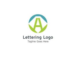 lettera un vettore del modello di logo creativo astratto di design