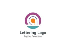 lettera a logo design pro concept template vector creative