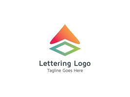 lettering un logo design template concept creative vector pro