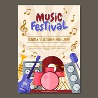 poster del festival musicale vettore