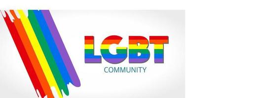 banner vettoriale sul tema della comunità lgbt. difendere i diritti umani.