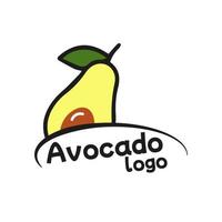 illustrazione vettoriale modello di logo di frutta avocado