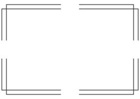 vettore isolato cornice e bordo. contorno nero su modello bakcground bianco.