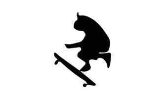 uomo che gioca a skateboard silhouette illustrazione vettoriale design